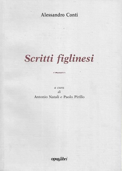 Scritti figlinesi - Alessandro Conti - copertina