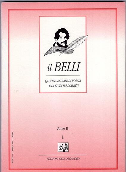 Il Belli. Quadrimestrale Di Poesia E Di Studi Sui Dialetti. 2000. Annata Completa - copertina