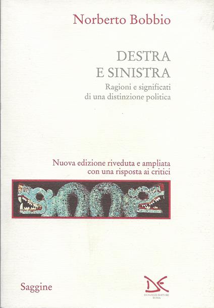 Destra e sinistra. Ragioni e significati di una distinzione politica - Norberto Bobbio - copertina