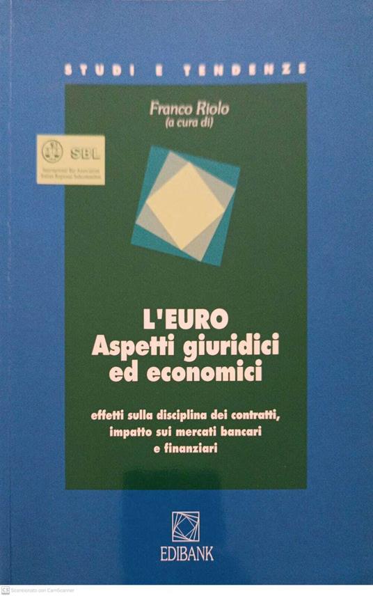 L' EURO Aspetti giuridici ed economici - copertina