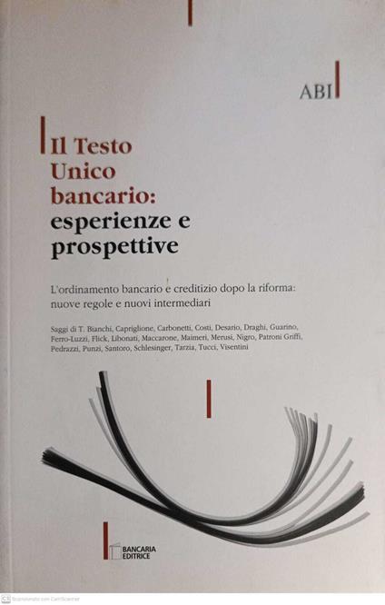 Il testo unico bancario: esperienze e prospettive - copertina