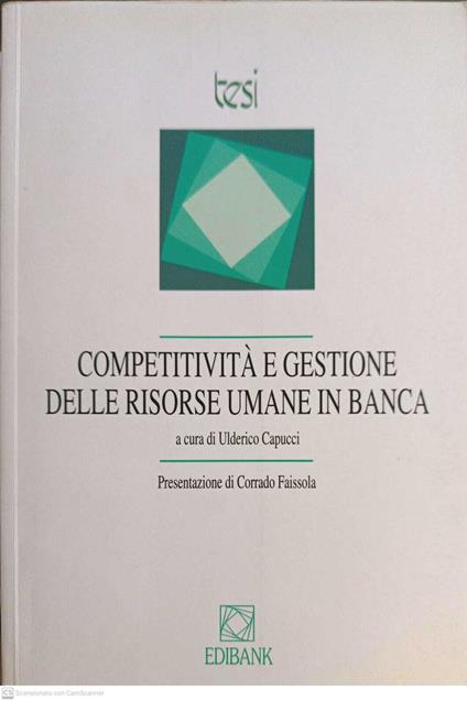 Competitività e gestione delle risorse umane in banca - copertina