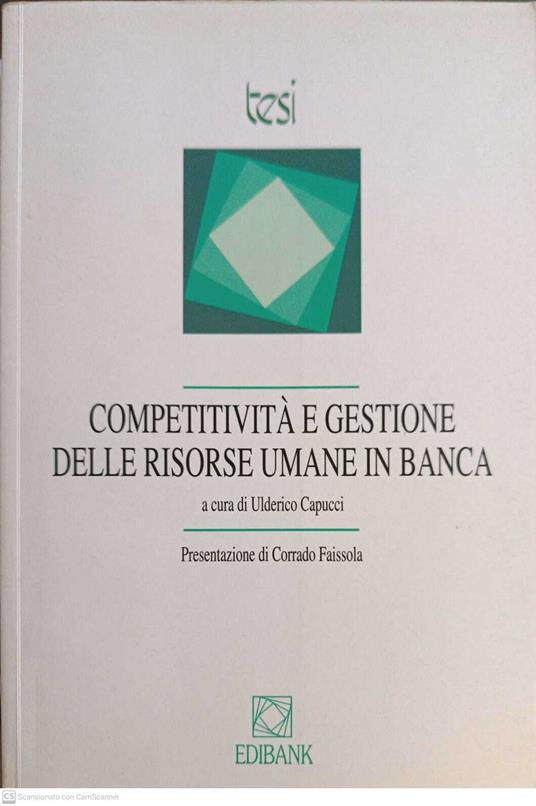 Competitività e gestione delle risorse umane in banca - copertina