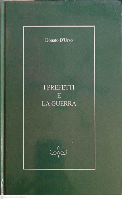 I prefetti e la guerra - copertina