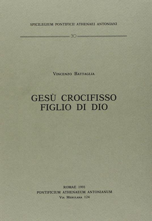 Gesù crocifisso figlio di Dio - copertina
