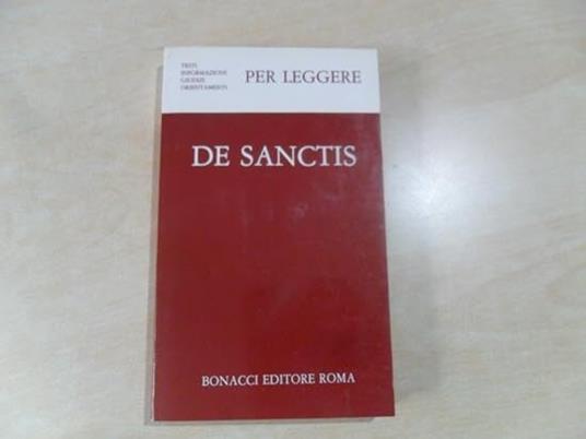 Per leggere de Sanctis - copertina