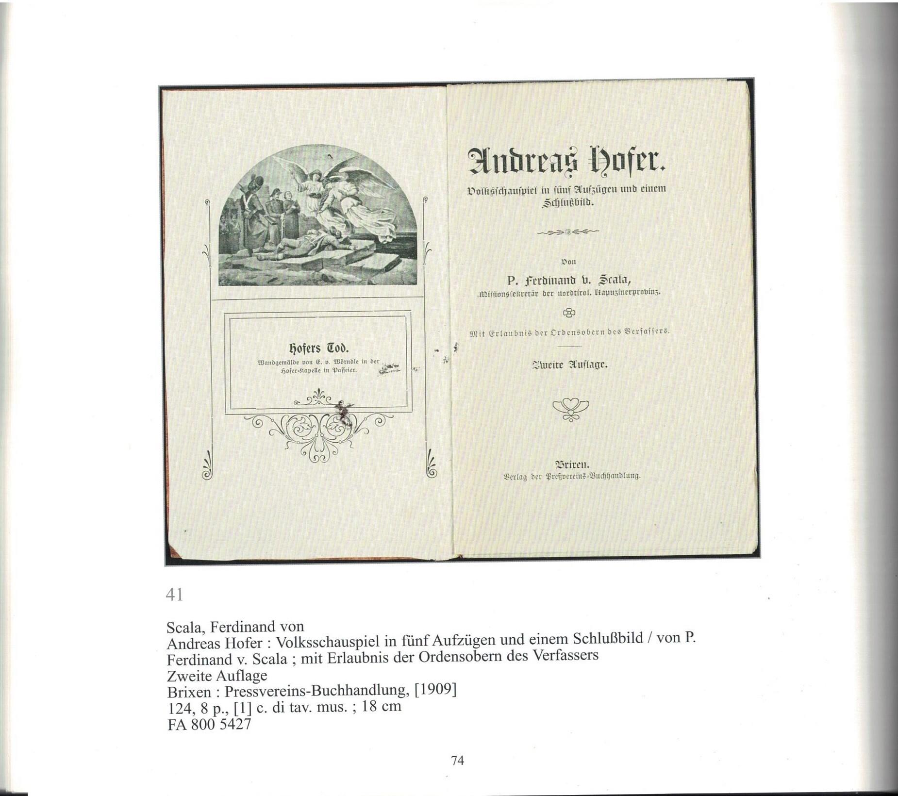 1809: il Tirolo in armi contro l'ordine napoleonico: materiali a stampa dal fondo antico della Biblioteca civica Bruno Emmert di Arco