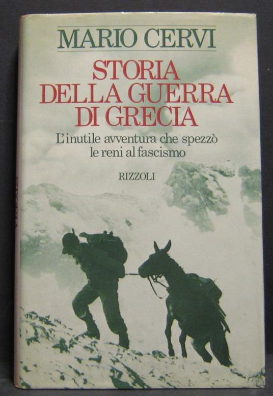 Storia della guerra di Grecia - Mario Cervi - copertina