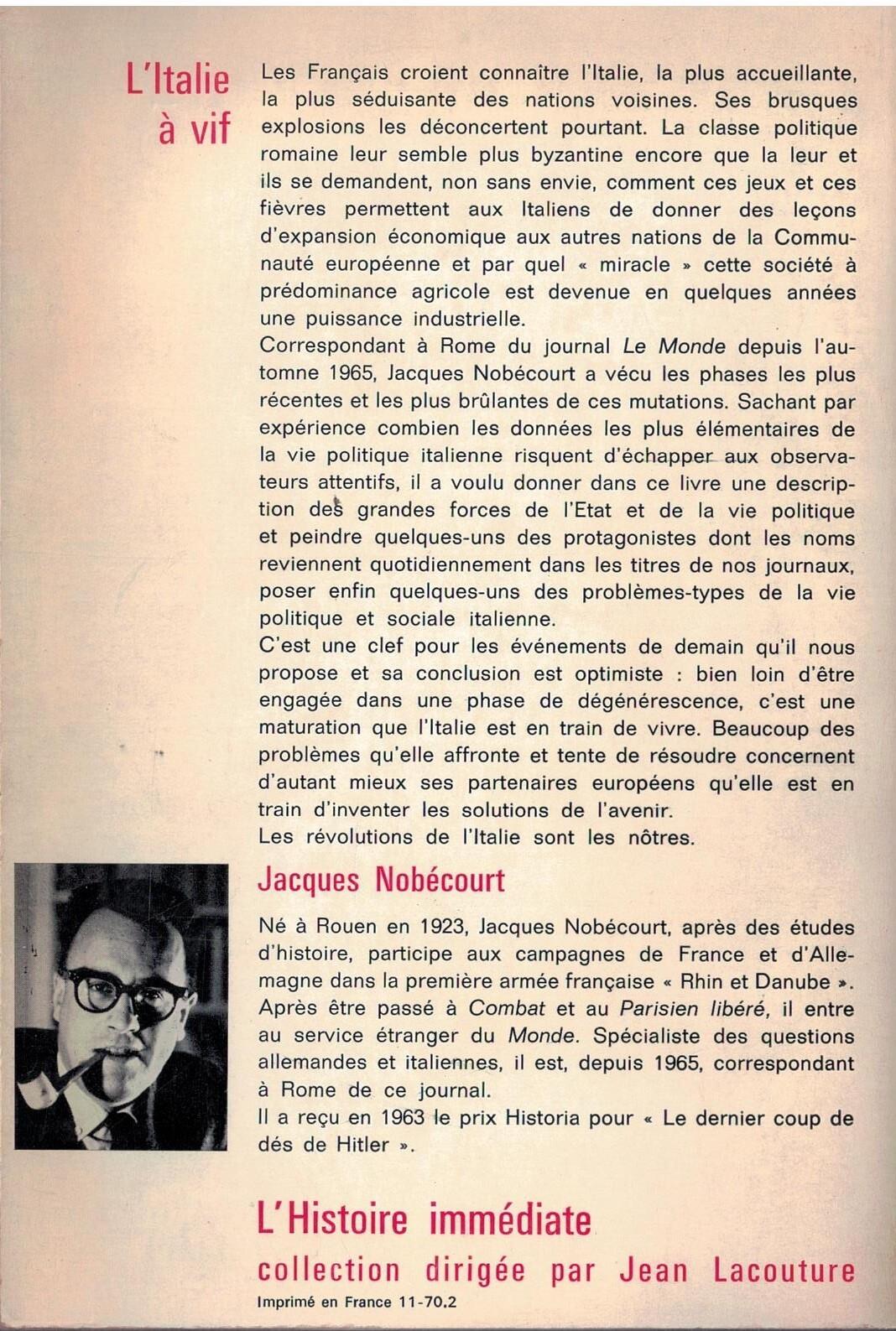 L' Italie a vif