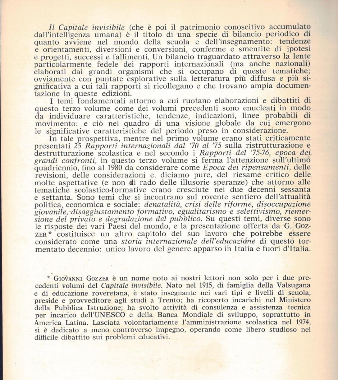 IL CAPITALE INVISIBILE-L'epoca dei ripensamenti 1977-1980