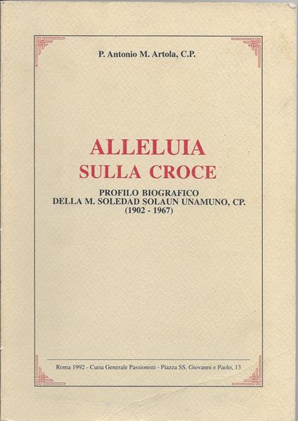 Alleluia Sulla Croce - copertina