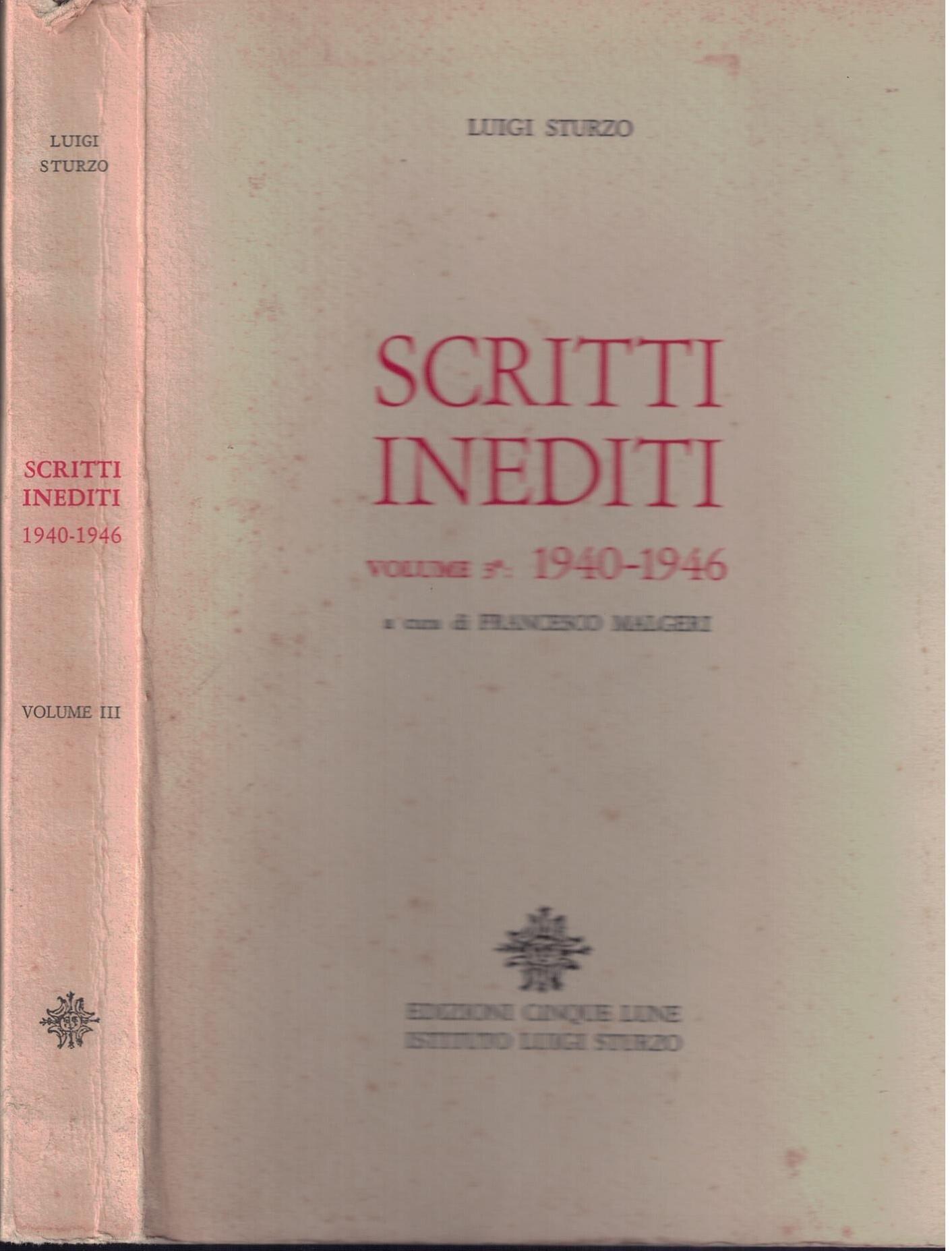 Scritti inediti. Volume 3