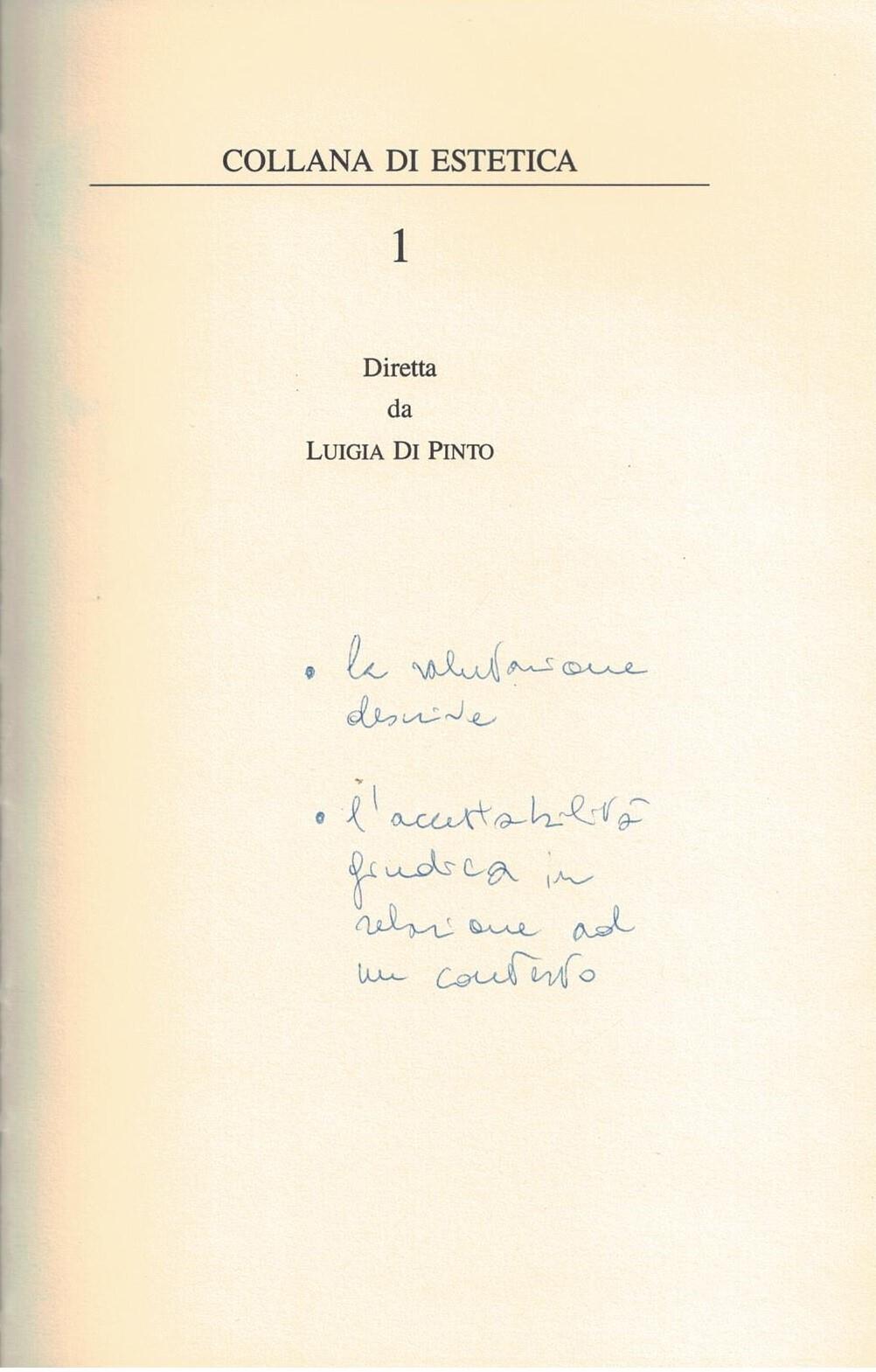 Trittico di Estetica