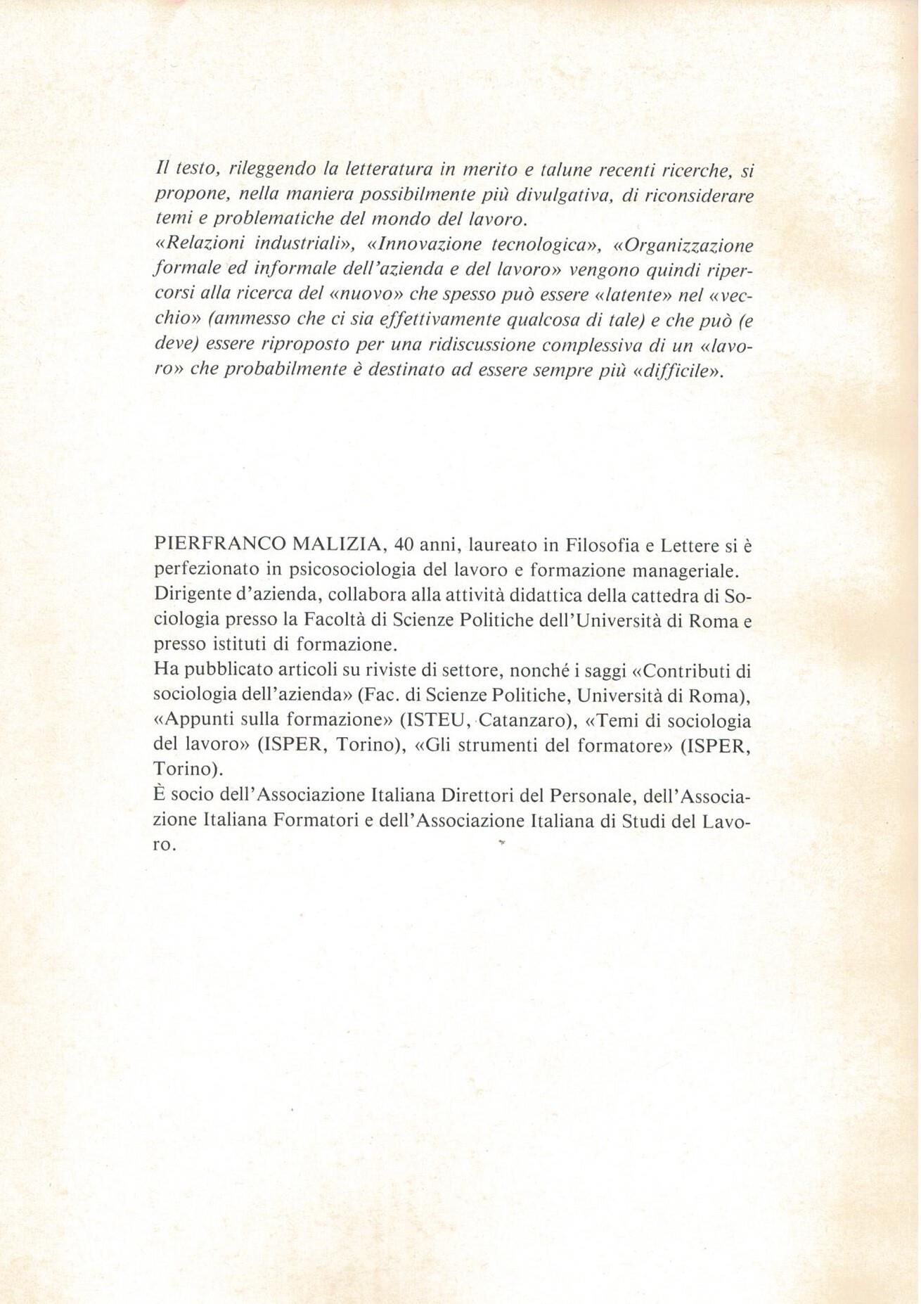 Il difficile lavoro