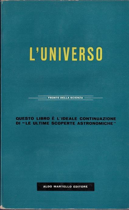 L' UNIVERSO-Fronte della scienza - Luigi Confalonieri - copertina