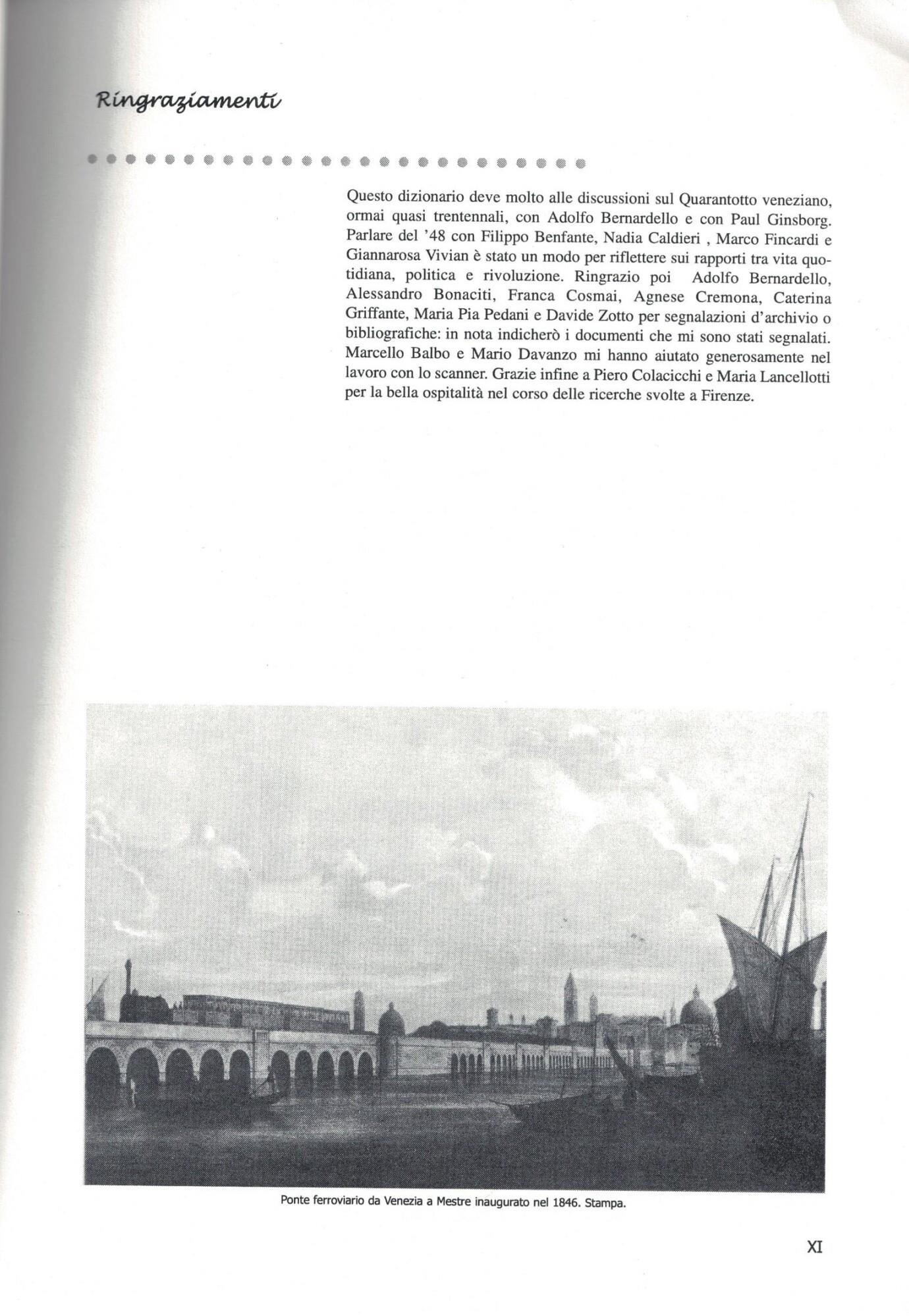 VOCI PER UN DIZIONARIO DEL QUARANTOTTO-Venezia e Mestre