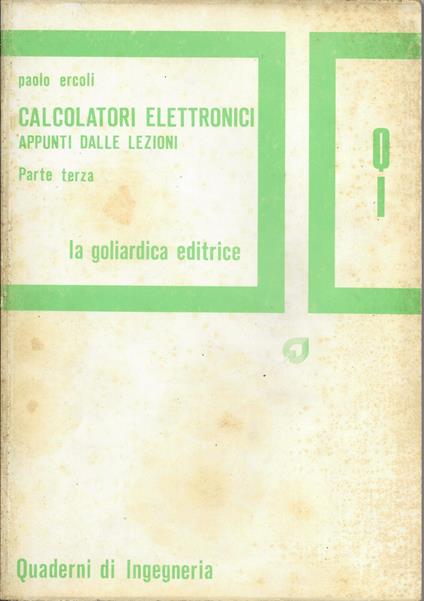 Calcolatori Elettronici - Appunti Dalle Lezioni - - copertina