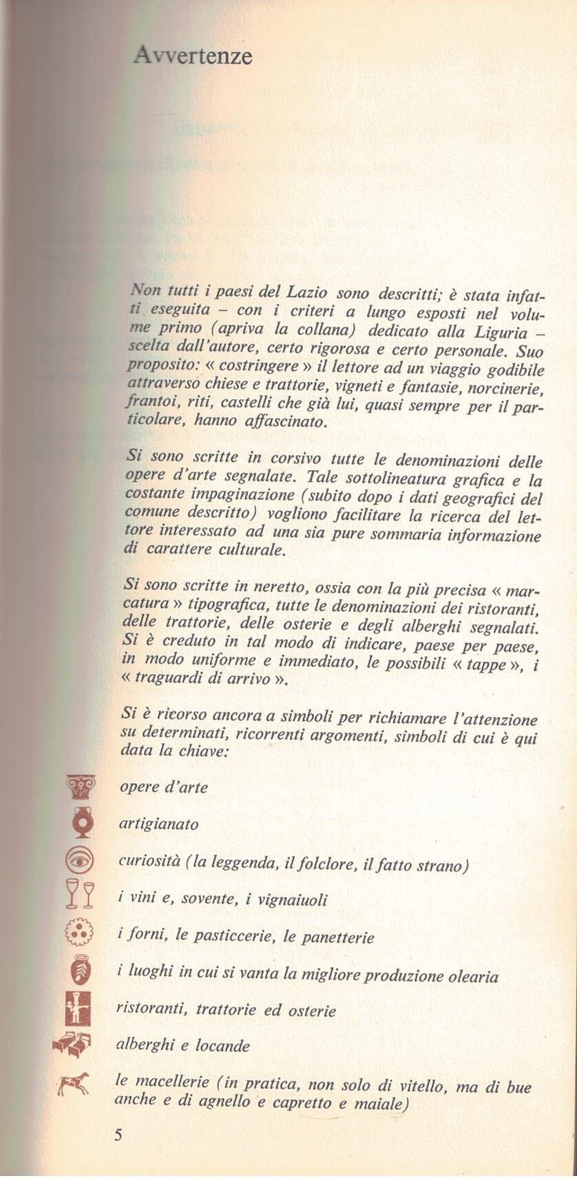 Guida Veronelli All'Italia Piacevole - Lazio