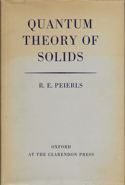 Quantum Theory Of Solids - copertina
