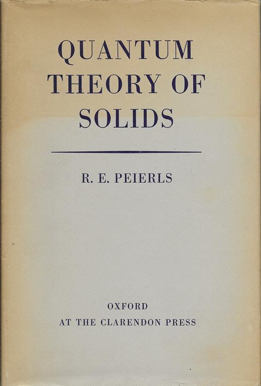 Quantum Theory Of Solids - copertina