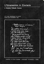 L' Umanesimo in Ciociaria e Domizio Palladio Sorano. Atti del Convegno di studi (Sora 9-10 dicembre 1978)