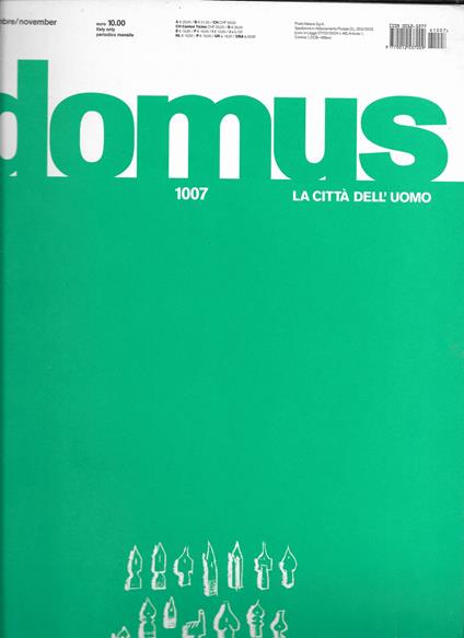 Domus 1007 - La Città Dell ' Uomo Periodico Mensile Novembre 2016 Bilingue Ita - Ingl - copertina