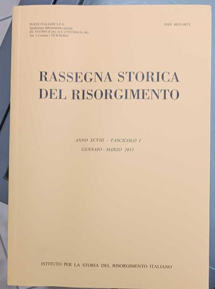 RASSEGNA SROTICA DEL RISORGIMENTO -fascicolo I - copertina