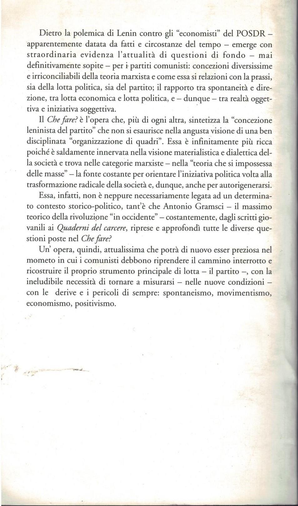 Che fare? Problemi scottanti del nostro movimento