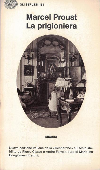 La prigioneria - Marcel Proust - copertina