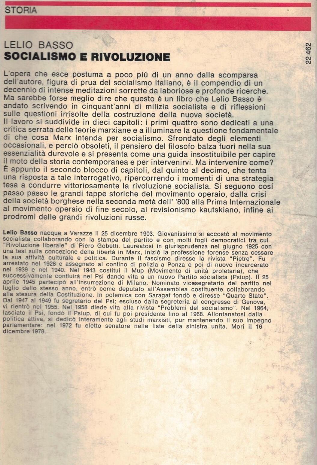Socialismo E Rivoluzione