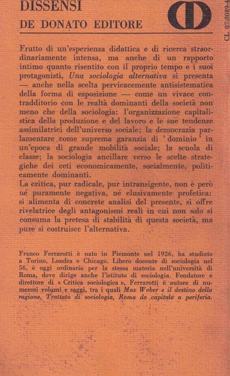 Una sociologia alternativa