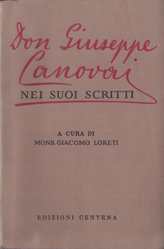 Don Giuseppe Canovai nei suoi scritti - copertina