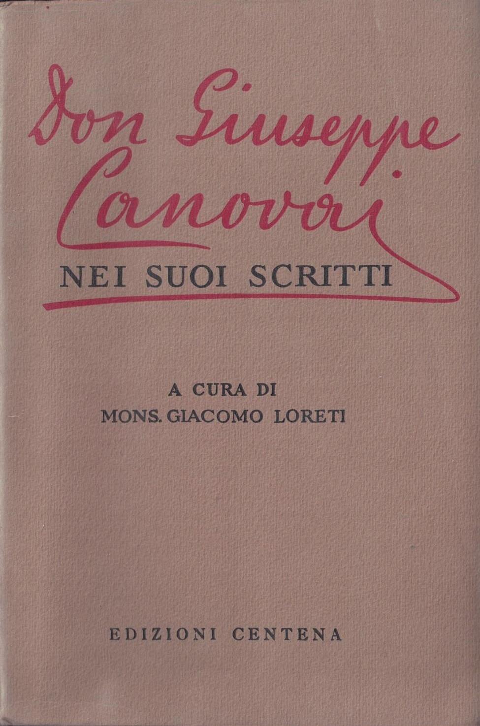 Don Giuseppe Canovai nei suoi scritti