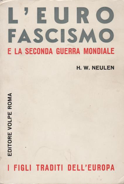 L' eurofascismo e la seconda guerra mondiale - copertina
