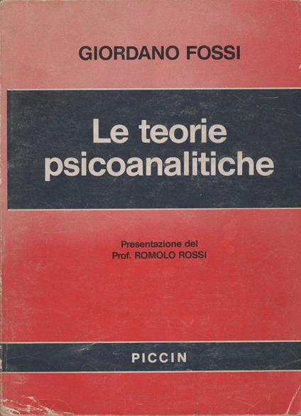 Le Teorie Psicoanalitiche - Giordano Fossi - copertina