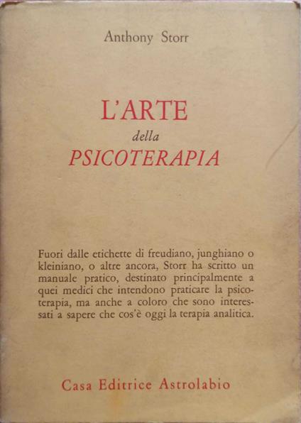 L' arte della psicoterapia - Anthony Storr - copertina