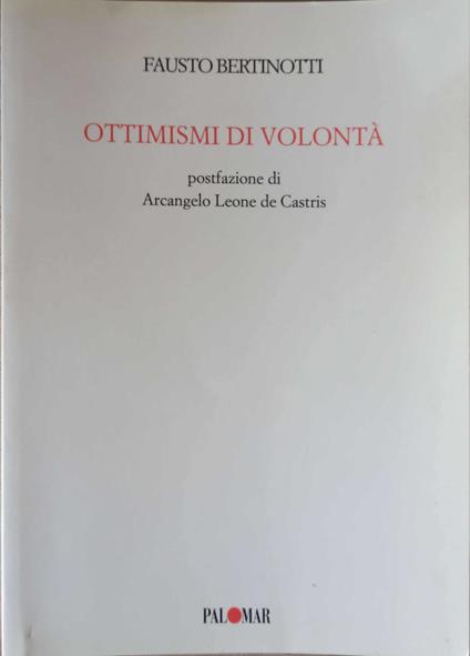 Ottimismi di volontà - Fausto Bertinotti - copertina