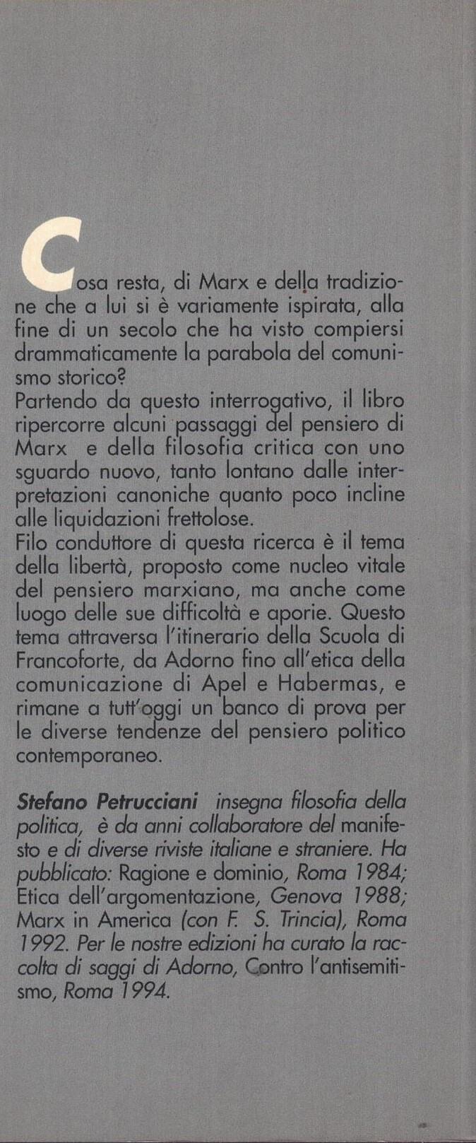 Marx al tramonto del secolo. Teoria critica tra passato e futuro