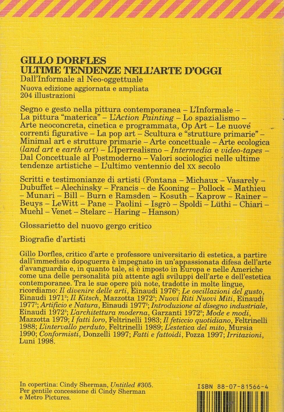 Ultime tendenze nell'arte d'oggi. Dall'informale al neo-oggettuale