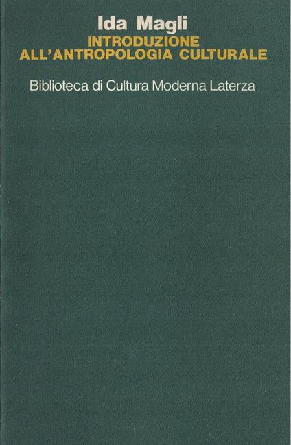 Introduzione all'antropologia culturale - Ida Magli - copertina