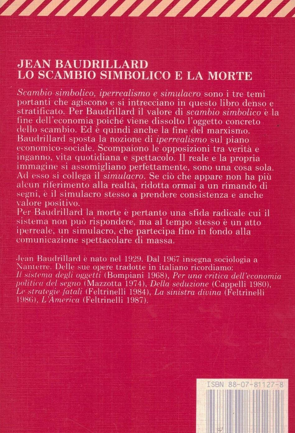 Lo scambio simbolico e la morte