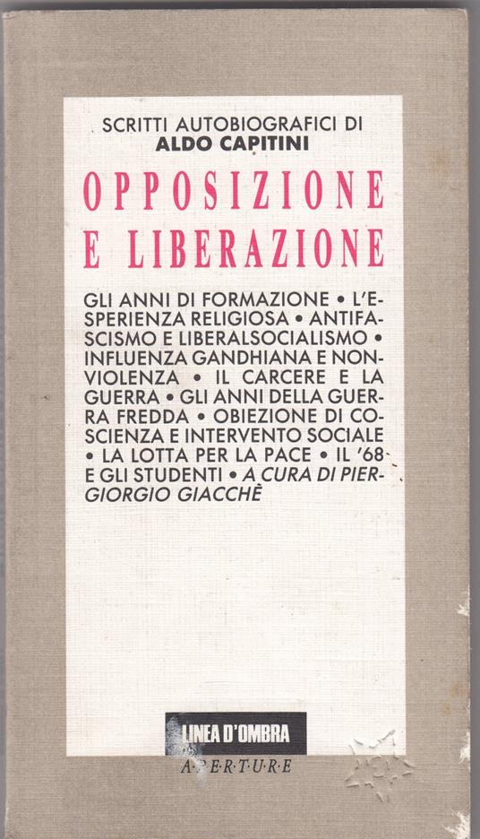 Opposizione e liberazione - Aldo Capitini - copertina
