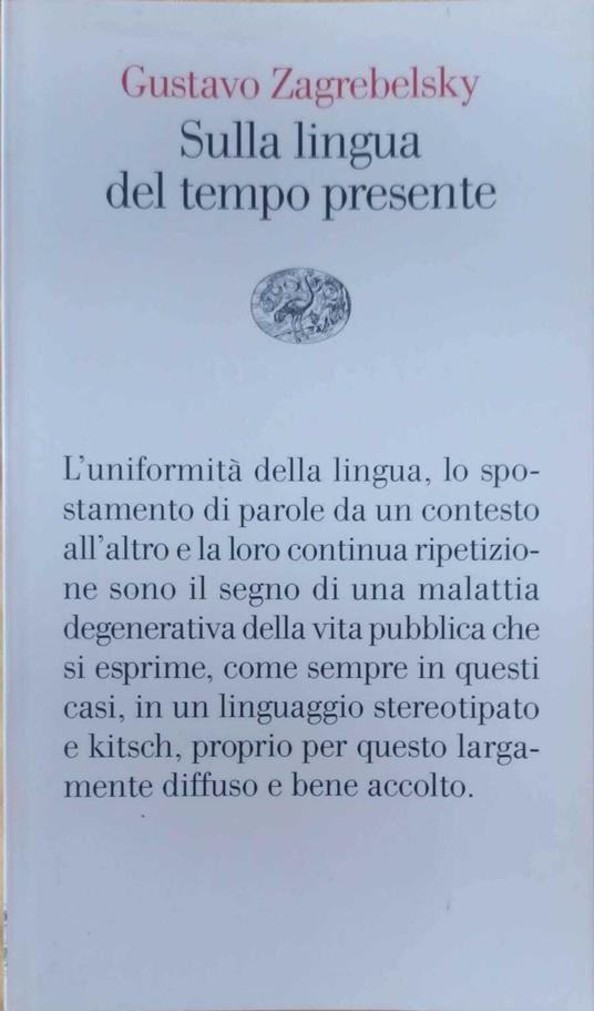 Sulla lingua del tempo presente - Gustavo Zagrebelsky - copertina