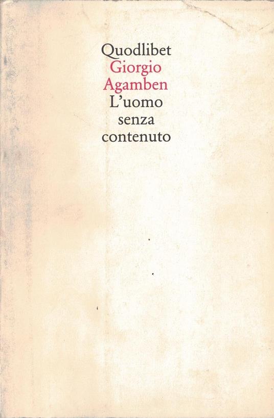 L' uomo senza contenuto - copertina