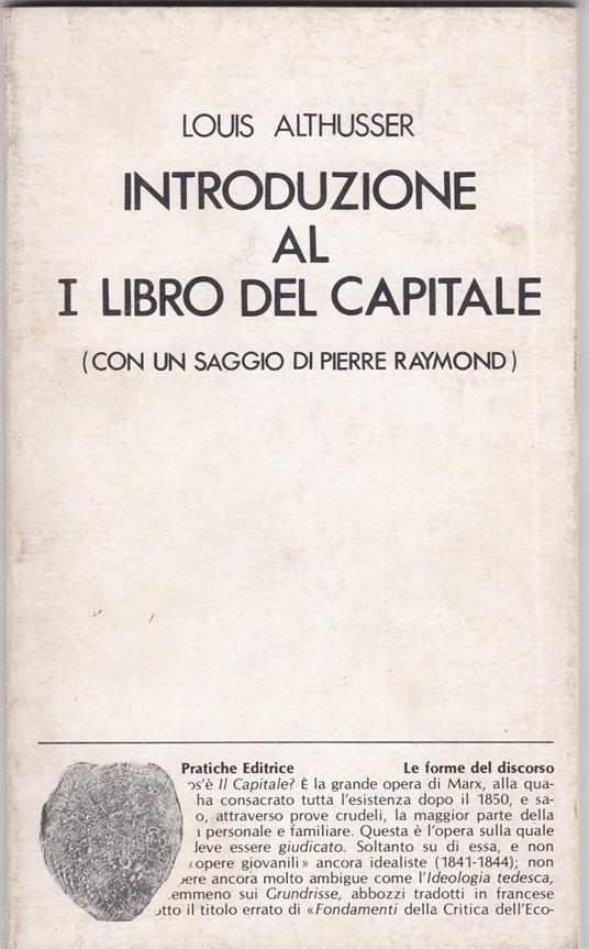 Introduzione al 1° libro del Capitale - Louis Althusser - copertina