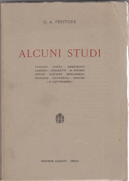 Alcuni studi - copertina