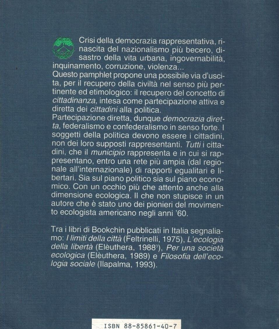 Democrazia diretta. Idee per un municipalismo libertario