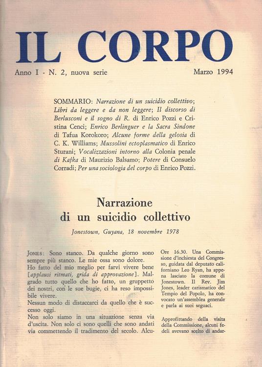 Il Corpo-Il discorso di Berlusconi e il sogno di R.-Strutture oniriche del messaggio politico - copertina