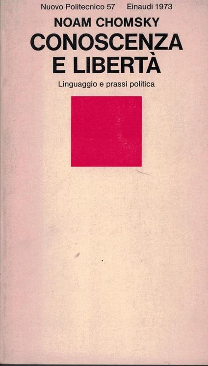 Conoscenza e libertà - Noam Chomsky - copertina