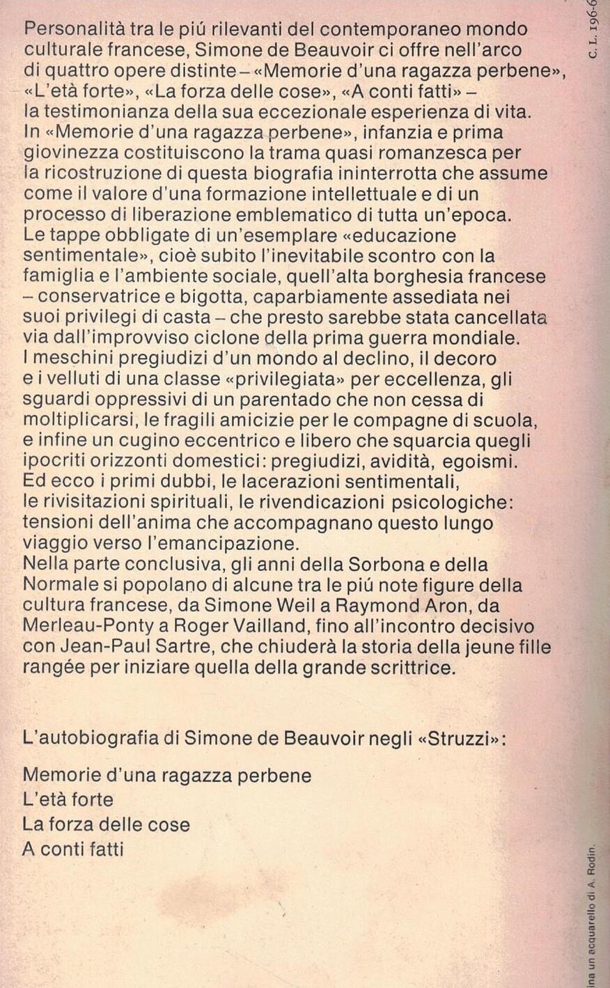 Memorie d'una ragazza perbene. Collezione gli struzzi 165